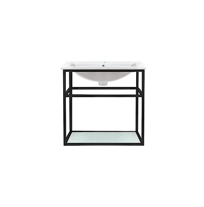 Swiss Madison Pierre 24 Single, Metal Frame, Open Shelf, Bathroom Vanity