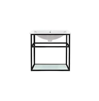 Swiss Madison Pierre 24 Single, Metal Frame, Open Shelf, Bathroom Vanity