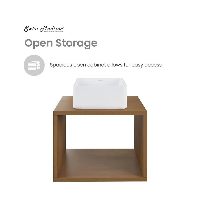 Swiss MadisonConcorde 24'' Wall-Hung Vanity In Oak