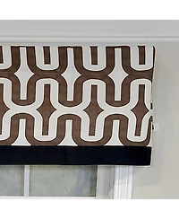 Rlf Home Embrace Banded 100% Cotton with Fully Lined 3" Rod Pocket Valnance for Windows 50" x 15" Brown