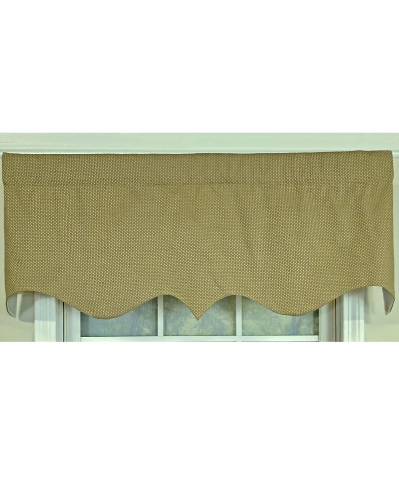 Rlf Home 100% Cotton Basket Weave Regal With Poly/Cotton lining Rod Pocket Valance 50" x 15" Loden