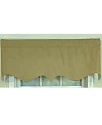 Rlf Home 100% Cotton Basket Weave Regal With Poly/Cotton lining Rod Pocket Valance 50" x 15" Loden