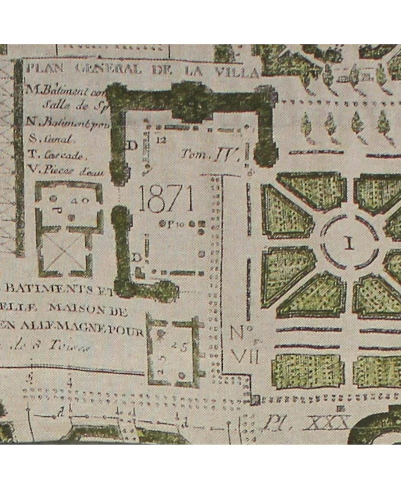 Rlf Home Le Jardin Tailored 100% Cotton with Fully Lined 3" Rod Pocket Valnance for Windows 50" x 14" Spa