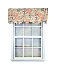 Rlf Home 100% Cotton Dazzle Regal With Poly/Cotton Ivory lining Rod Pocket Valance 50" x 17" Gray