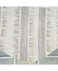 Rlf Home 100% Cotton Jaspeado Cornice With Poly/Cotton Ivory lining Rod Pocket Valance 50" x 17" Gray
