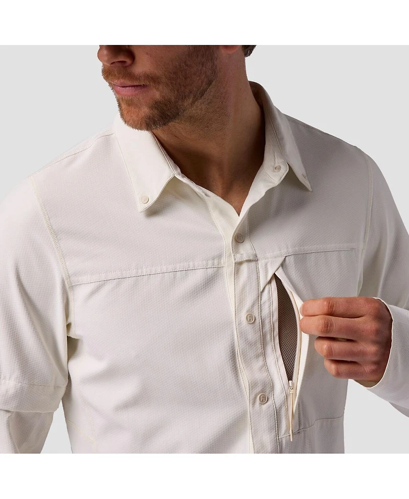 Backcountry Men's Tahoe Woven Convertible Snap-Up Shirt Performance Shirts Long Sleeve