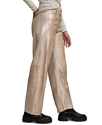 Lucky Brand Women's Legend Metallic Barrel Leg Mid-Rise Jeans