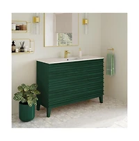Swiss MadisonCascade 48" Freestanding Bathroom Vanity in Green Oak with Sink Top