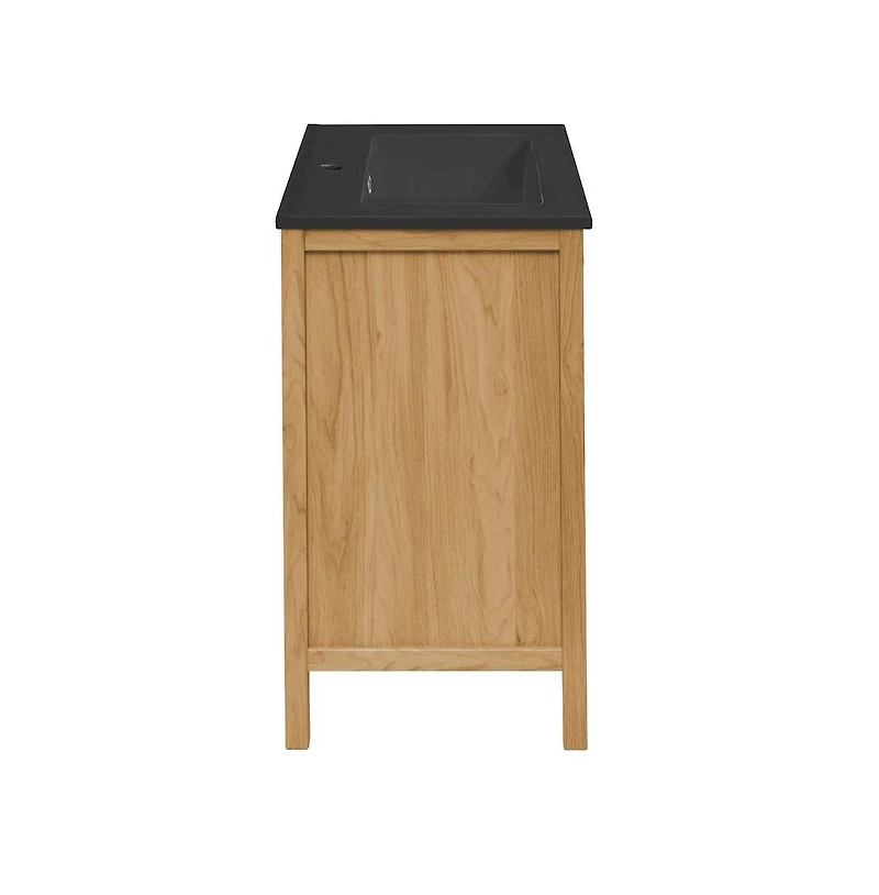 Swiss Madison Chateau 24" Freestanding Bathroom Vanity in Golden Oak with Sink Top