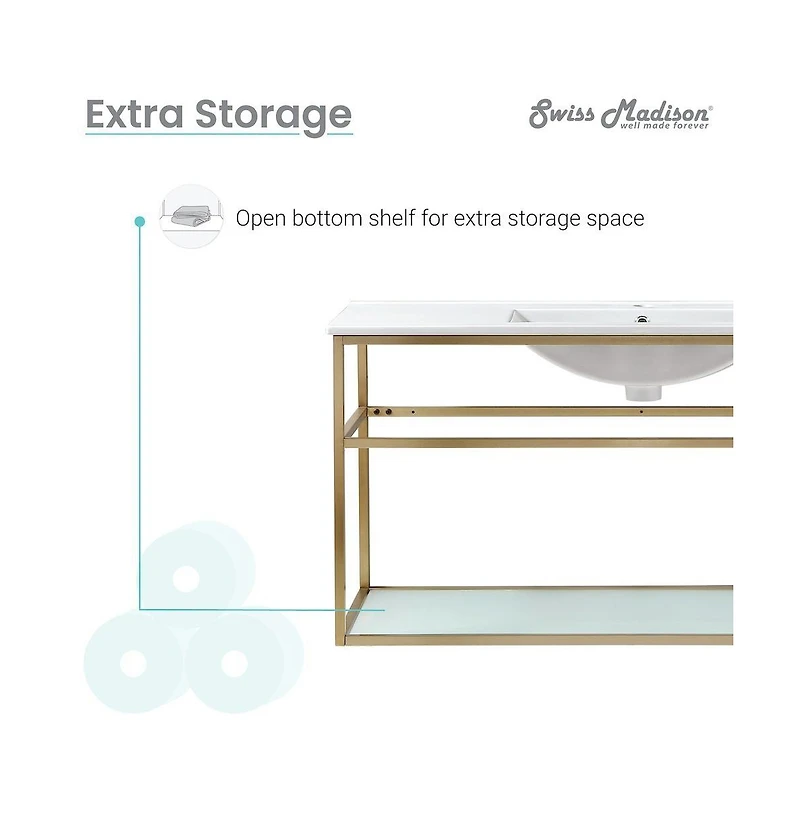 Swiss Madison Pierre Single, Open Shelf