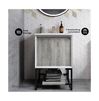 Swiss Madison Marseille 24 Single, Two Doors, Open Shelf Bathroom Vanity