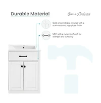 Swiss Madison Burdon 24" Bathroom Vanity in White