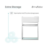 Pierre 19.5 Single, Open Shelf, Chrome Metal Frame Bathroom Vanity