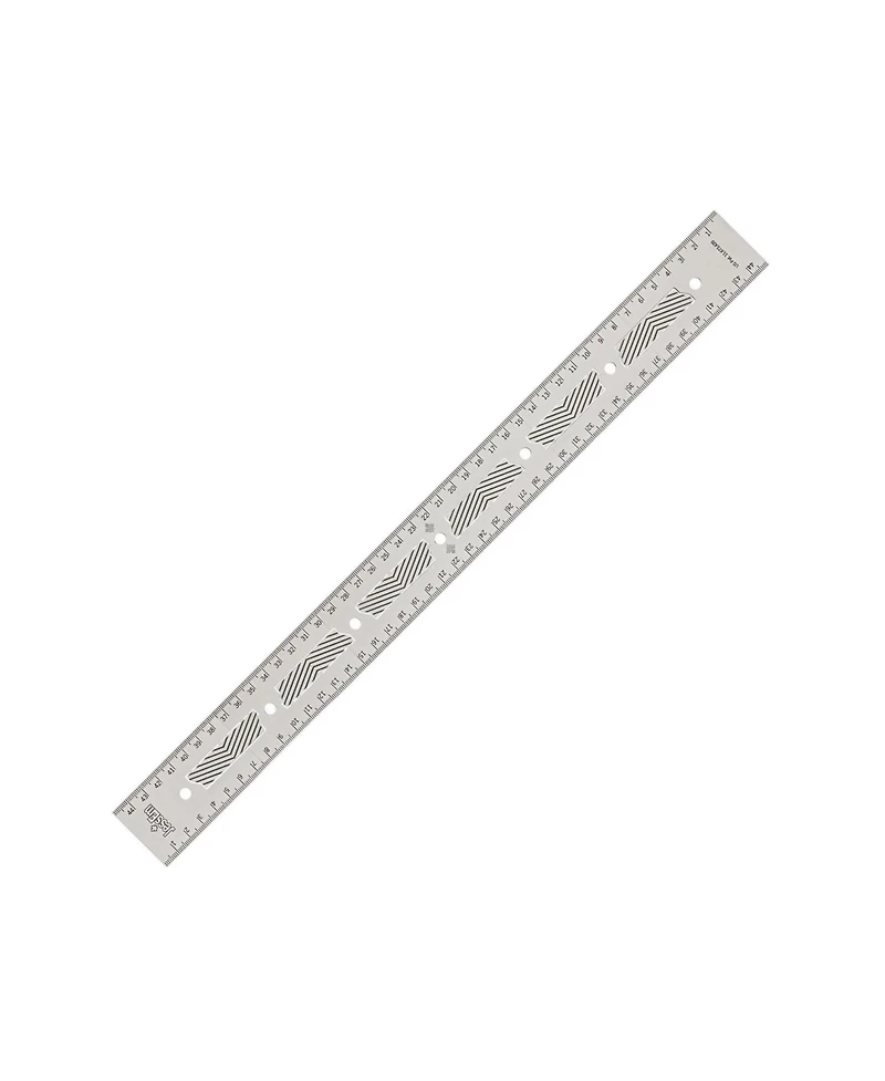 JessEm 07416 Stainless Steel 450mm Precision Ruler with Patented Flex Grip and Fade Resistant Markings