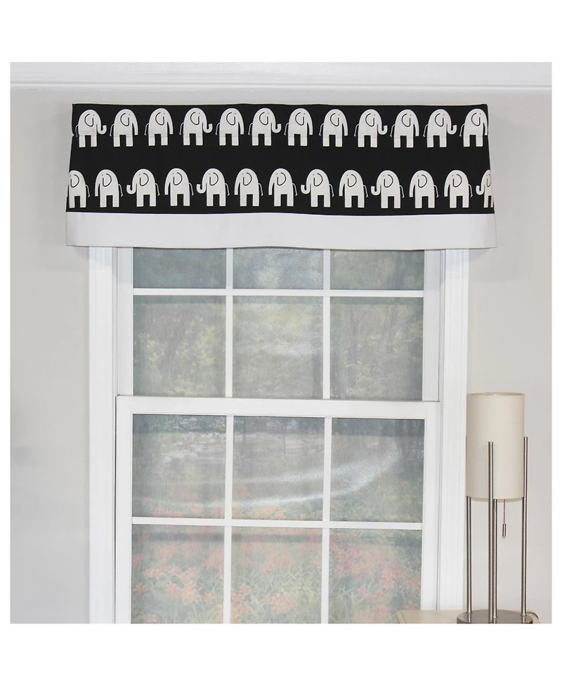 Rlf Home Ele Banded 100% Cotton with Fully Lined 3" Rod Pocket Valnance for Windows 50" x 15" Storm