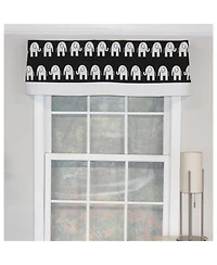 Rlf Home Ele Banded 100% Cotton with Fully Lined 3" Rod Pocket Valnance for Windows 50" x 15" Storm