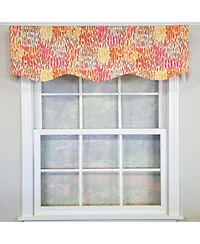 Rlf Home 100% Cotton Dazzle Provance With Poly/Cotton Ivory lining Rod Pocket Valance 50" x 17" Orange