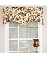 Rlf Home Noblesse Cornice 3" Rod Pocket Valance 50" x 17" Eggshell