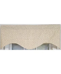 Rlf Home 100% Cotton Tower Cornice With Poly/Cotton Ivory lining Rod Pocket Valance 50" x 17" Gray