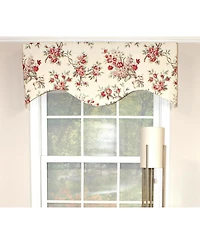 Rlf Home Dewillow Cornice 100% Cotton with Fully Lined 3" Rod Pocket Valnance for Windows 50" x 17" Natural
