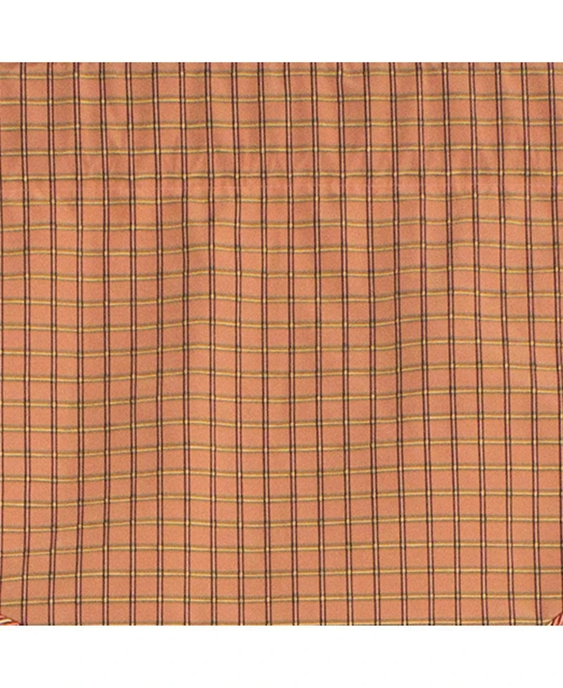 Rlf Home Common Check Corded Cornice 100% Cotton with Fully Lined 3" Rod Pocket Valnance for Windows 50" x 17" Candy