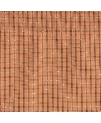 Rlf Home Common Check Corded Cornice 100% Cotton with Fully Lined 3" Rod Pocket Valnance for Windows 50" x 17" Candy