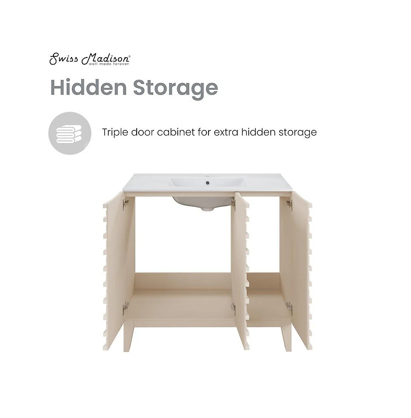 Swiss MadisonCascade 36'' Bathroom Vanity in White