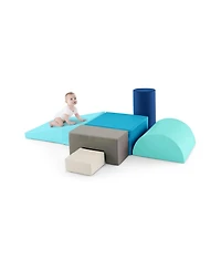 6 Pieces Foam Climbing Blocks Indoor Climb and Crawl Activity Playset with Rectangles