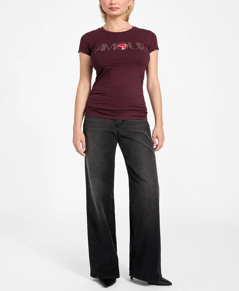 Guess Women's Amour Printed Short-Sleeve T-Shirt
