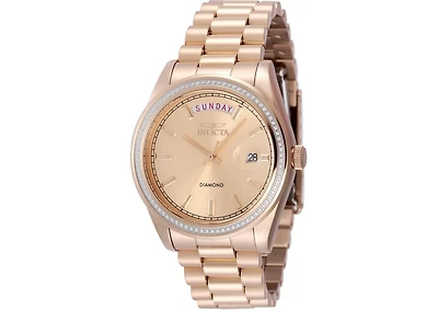 Invicta Women's 48766 Elite Diamond Quartz 3 Hand Rose Gold