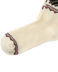 Polo Ralph Lauren Women's Snowflake Border Knit Crew Socks