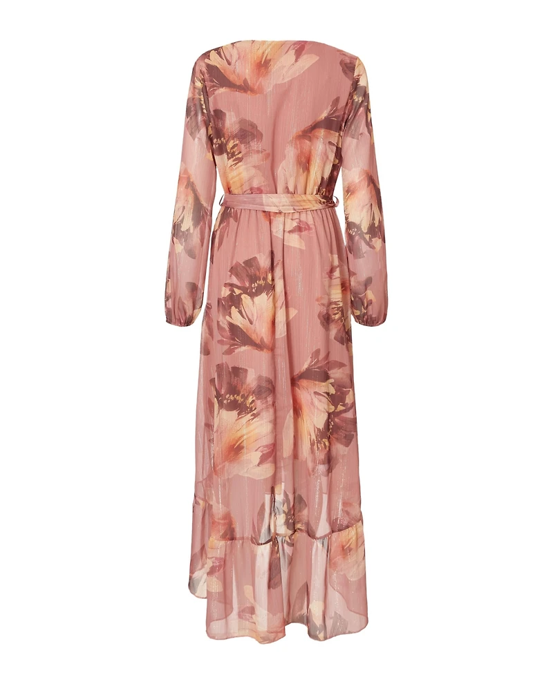 Quiz Women's Balloon Sleeve Chiffon Tiered Maxi Dress
