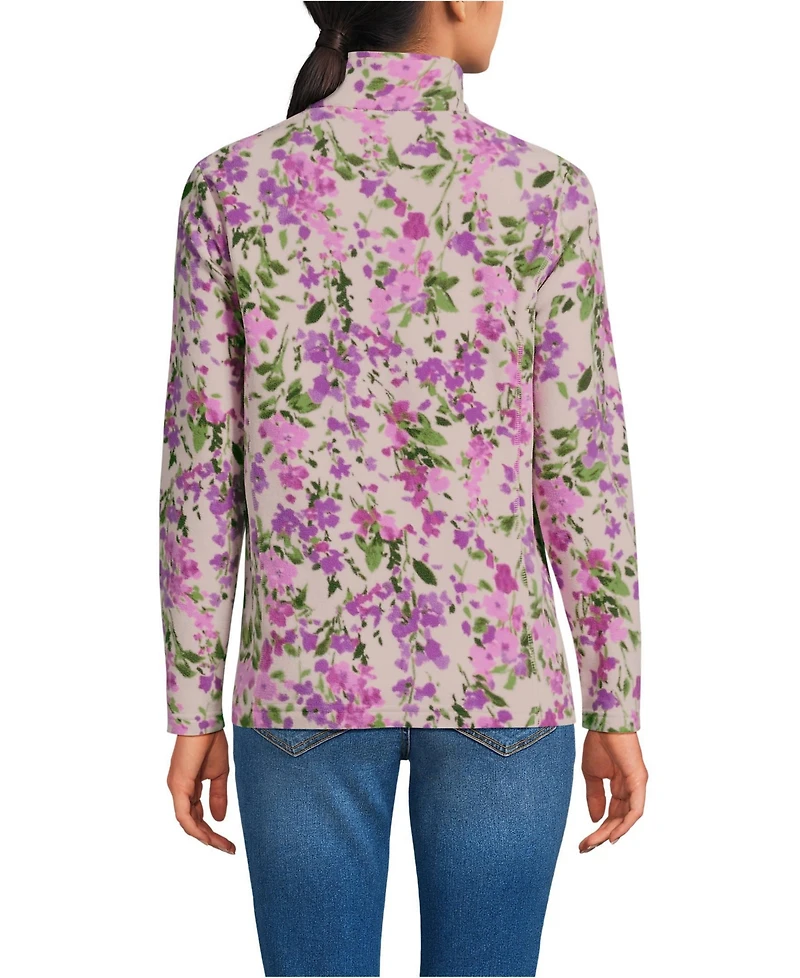 Lands' End Women's Petite Anyweather Fleece Quarter Zip Pullover