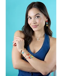 'Teacher's Pet' Multi Charm Toggle Bracelet