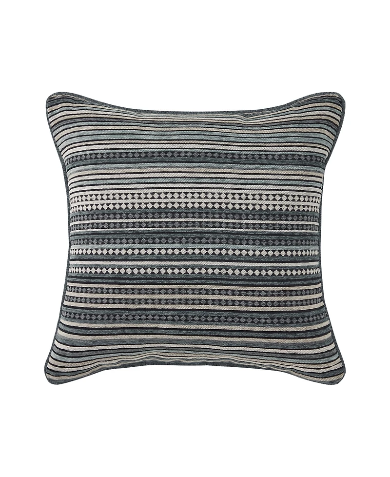 J Queen New York Parallel Chenille Stripe Decorative Pillow, 20" x 20"