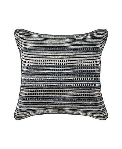 J Queen New York Parallel Chenille Stripe Decorative Pillow, 20" x 20"