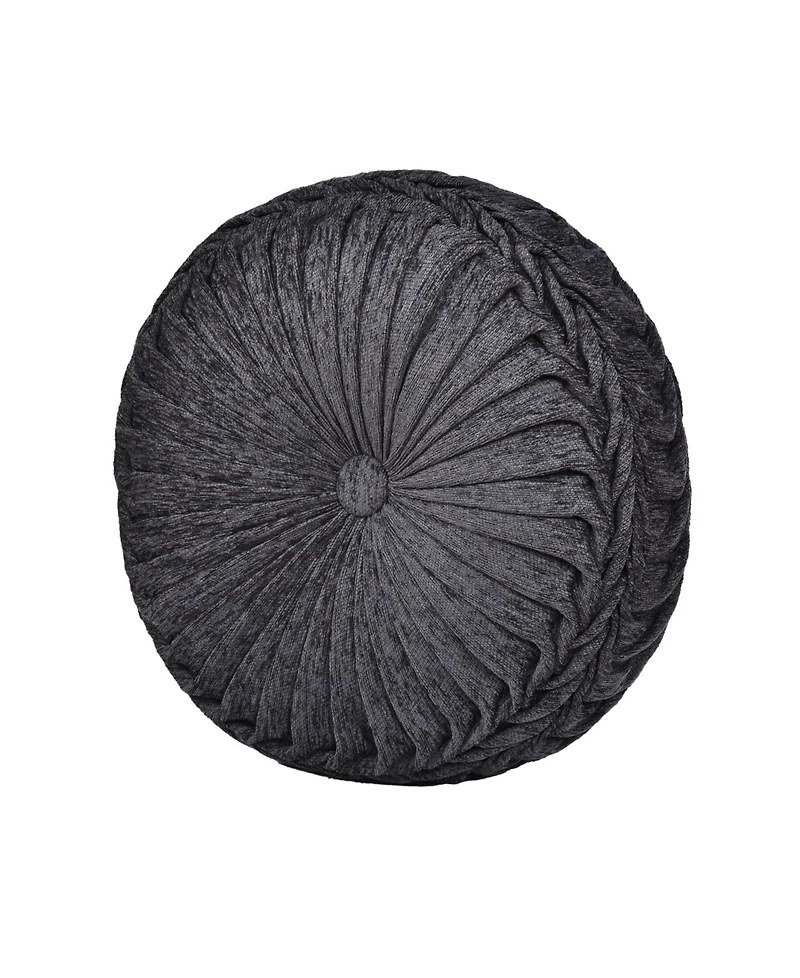 J Queen New York Sofia Tufted Round Decorative Pillow, 15" x 15"