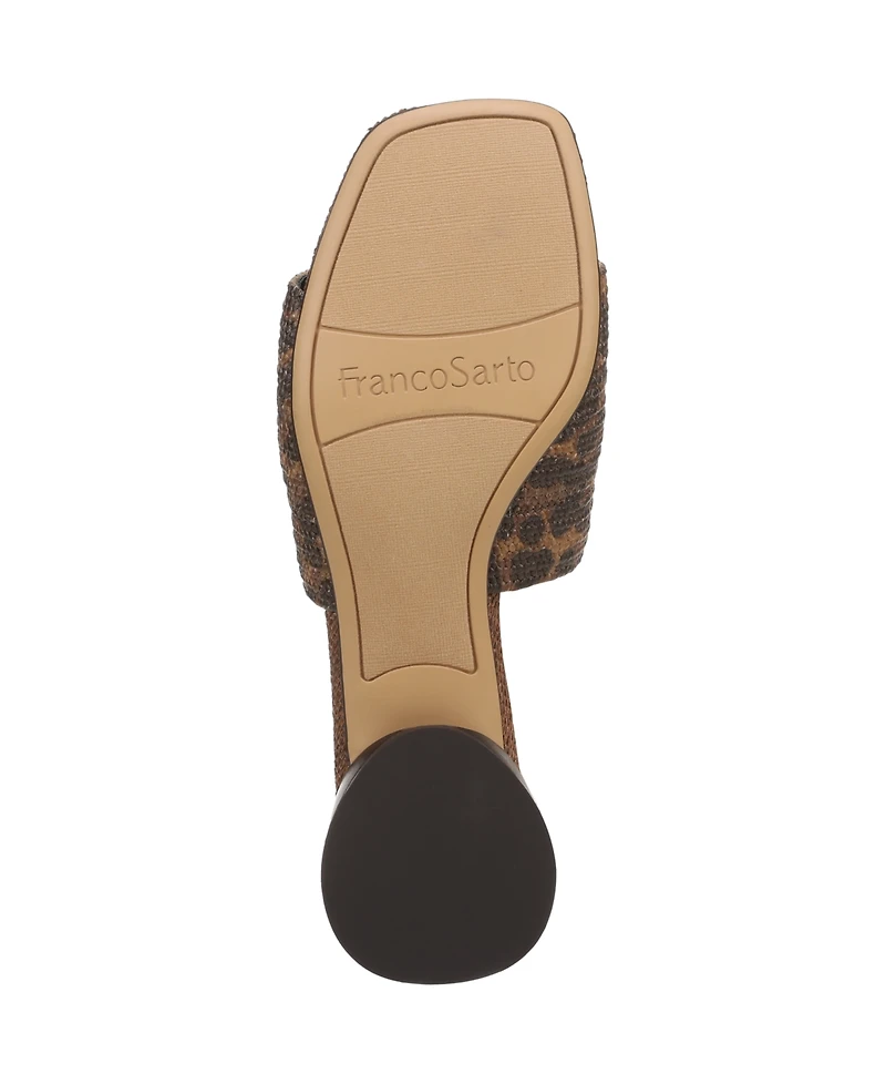 Franco Sarto Women's Loran Stacked Heel Slide Dress Sandals