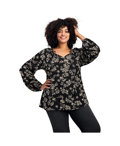 Avenue Women's Bianca Peasant Blouse