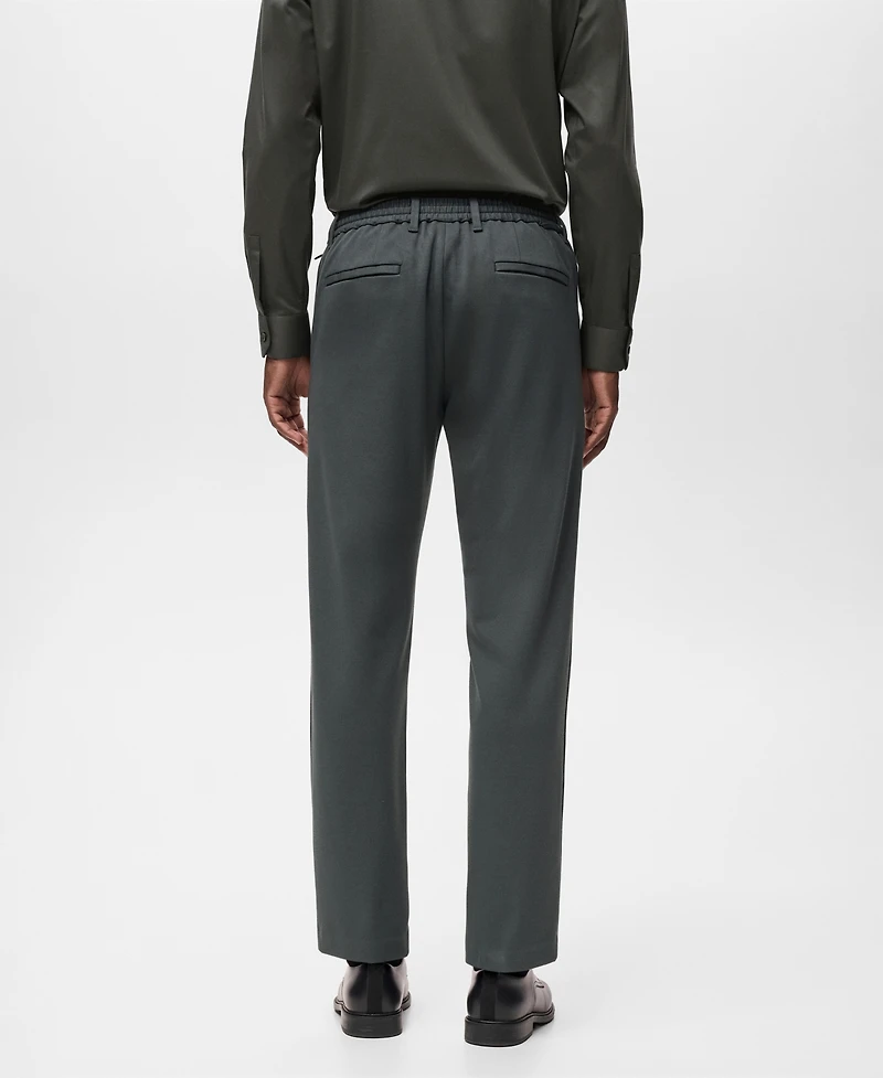 Mango Men's Stretch Fabric Slim-Fit Pants