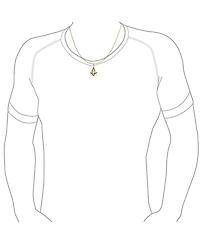 Bling Jewelry Set of 2 Freemason Masonic Symbol Pendant Necklace Silver Gold Plated Oxidized