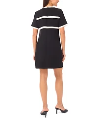 CeCe Women's Short-Sleeve Dress with Combo Bows