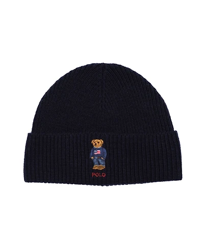 Polo Ralph Lauren Men's Solid Flag Bear Beanie