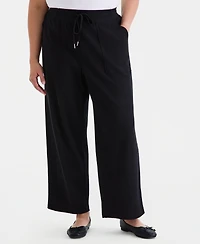 Style & Co Plus Waffle-Knit Drawstring Pants, Macy's Exclusive
