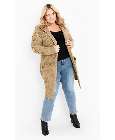 Avenue Women's Chelsea Soft Knit Hood Coatigan