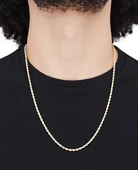 Macy's Glitter Rope Chain Necklace in 14K Yellow Gold