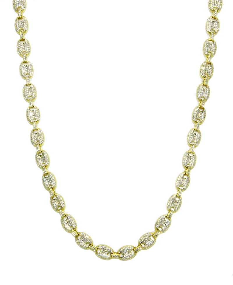 Macy's Cubic Zirconia and Yellow Ip Necklace (8mm) in Sterling Silver