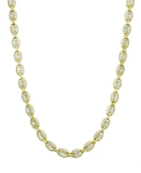 Macy's Cubic Zirconia and Yellow Ip Necklace (8mm) in Sterling Silver