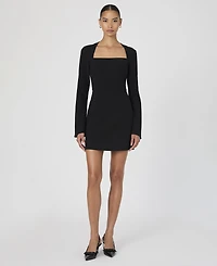 French Connection Women's Whisper Sweetheart Neck Mini Dress