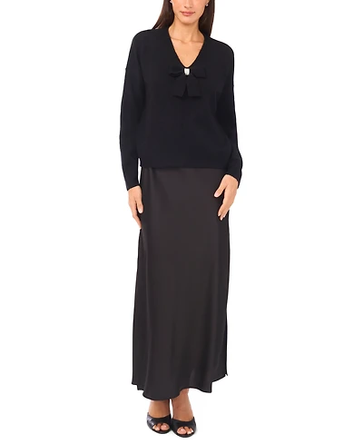 Msk Women's Sleeveless Maxi Dress with Sweater